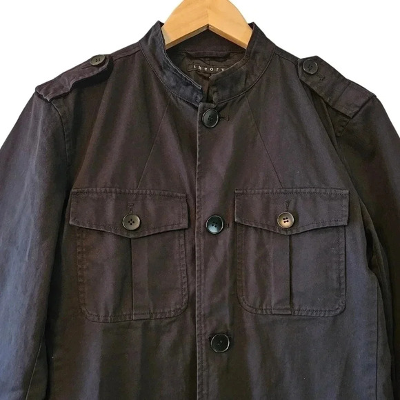 Theory Women’s Cotton Casual Jacket Black  Size XS. - Picture 4 of 12